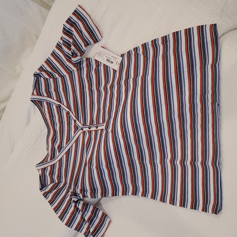 Ana striped short sleeve top